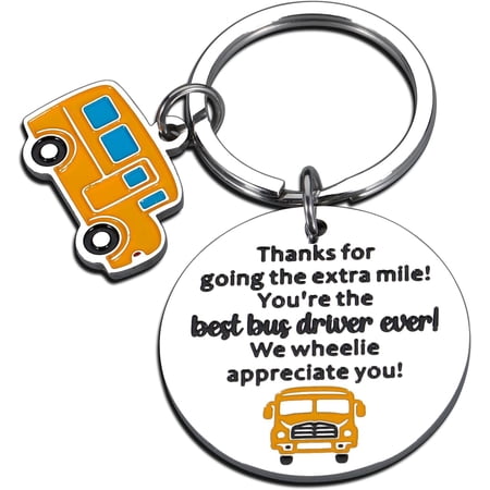 Bus Driver Appreciation Gifts for Men Women School Bus Drivers Day Thank You Jewelry Gifts for Driver Christmas Thanksgiving Birthday Gift from Kids Bus Driver Thank You for Keeping Me Safe Keychain