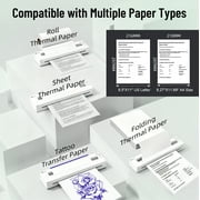 Milestone Portable Wireless Thermal Printer, 8.5 x 11 US Letter Inkless Mobile Printer for iPhone Android Laptop for Home Office School