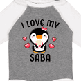 thumbnail image 4 of Inktastic I Love My Saba with Cute Penguin and Hearts Girls Long Sleeve Baby Bodysuit, 4 of 5