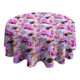 thumbnail image 4 of Fashionable Round Tablecloth 70x70in(178x178cm) – Waterproof Polyester Table Cover with Full Print Design, Wrinkle Resistant & Washable for Kitchen Dining Party Decor, 4 of 6