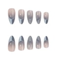 thumbnail image 5 of Fofosbeauty 24pcs Press on False Nails Tips, Almond Fake Nails, Almond Haze Blue Shining, 5 of 7