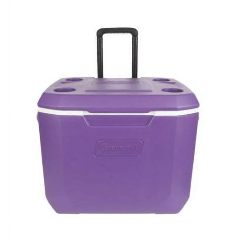 コールマン Coleman Coleman 50 qt. Xtreme Hard-Sided Rolling Cooler, Purple - Walmart.com