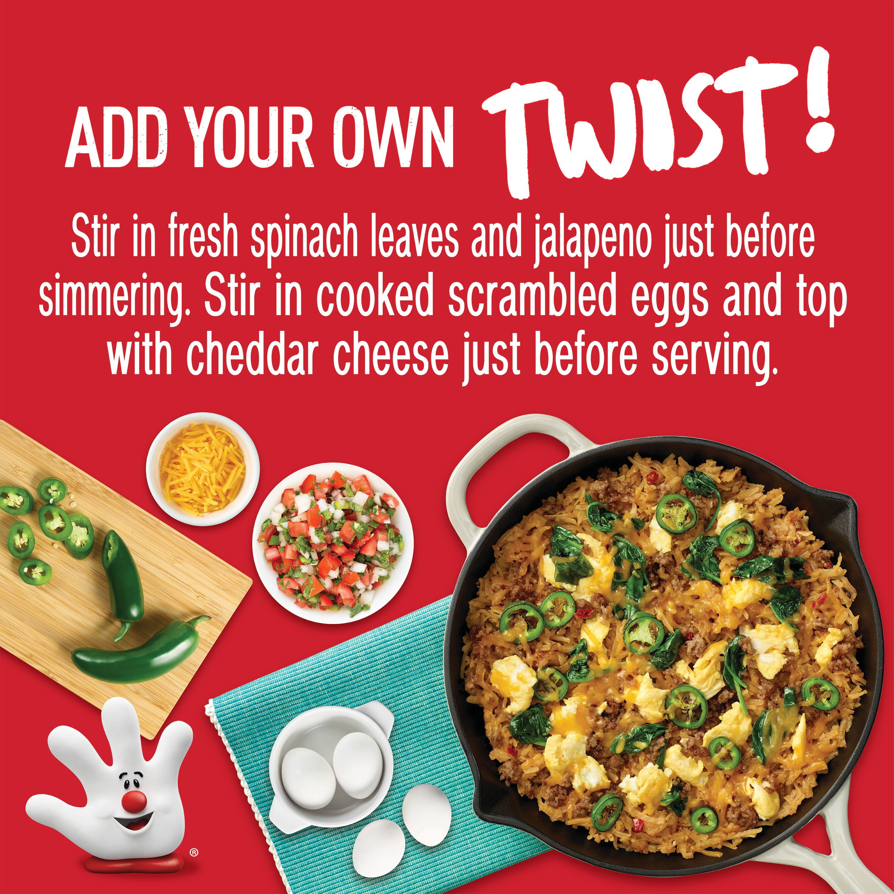 (12 pack) Helper Breakfast Southwest Style Hashbrowns with Robust Tex-Mex Seasoning, 4oz Box