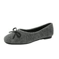 thumbnail image 2 of Miluxas Women's Bow Tie Fashion Dress Slip On Shoes Round Toe Ballet Flat Gray 9.5(43), 2 of 9