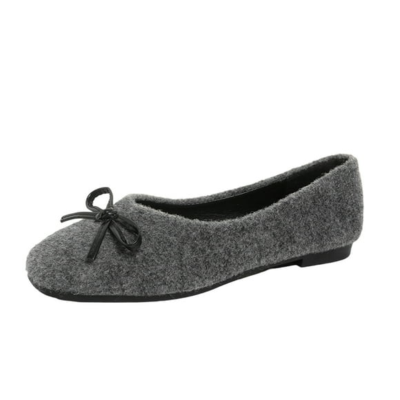 SDNall Walking Shoes Women, Flats Shoes Women, Black Flats Shoes Women, Women's Trendy Flats Shoes, Black Flats Shoes, Plus Size Bow Fashionable Shoes, Fall and Winter Style Flat Shoes