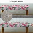 thumbnail image 5 of POLERO Pink Cherry Print Dining Bench Cover Anti-Dust Stretch Bench Cushion Cove with Elastic Edge Home Decor Rectangle Seat Protector for Bedroom, Kitchen, 5 of 7