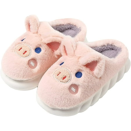 

CoCopeanut Animal Slippers for Women Non-Slip Winter Fluffy Fuzzy House Slipper Warm Plush Lined Indoor & Outdoor