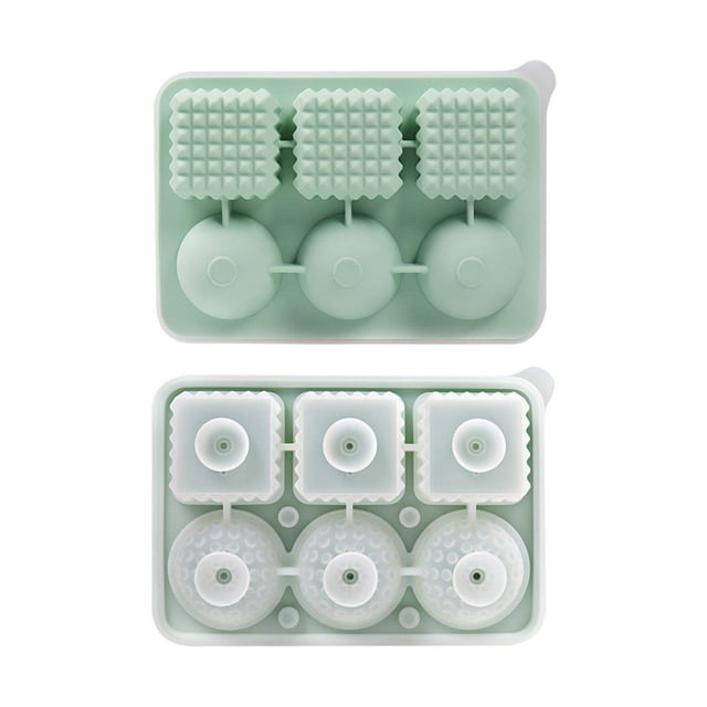 CEHVOM Ice Tray With 6 Ice Compartment Convenient Ice Tray Unique Mould With Lid Ice For Chilling Beverage