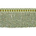 thumbnail image 1 of 3" (7.5cm) long Marrakesh Collection Bullion Fringe Trim with Fancy Woven Header (Style# BFRW3), Lakeside Green Multicolor (Color# VL12) 18 Yards (54 ft/16.5m), 1 of 1