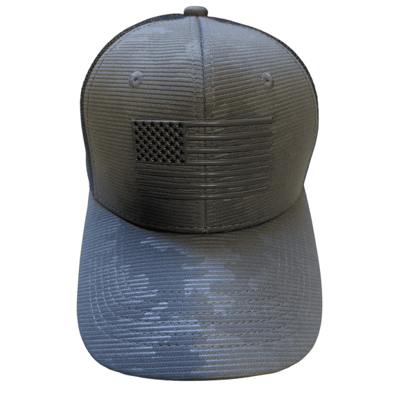 US Flag Tactical Mesh Back Baseball Cap, Charcoal