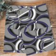 thumbnail image 4 of Blue Geometric Kitchen Towels Set of 3, Water Absorbent Dish Towel, Grey Vintage Neutral Abstract Striped Art Decorative Hand Towels - Quick Drying Cloth for Cooking Baking, 18x28 Inch, 4 of 8
