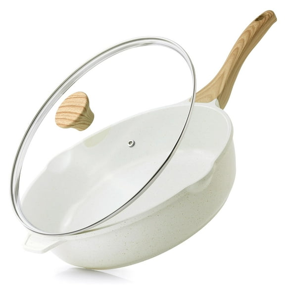 Sartén SENSARTE de cerámica antiadherente de 30 cm con tapa, 5 L, para inducción