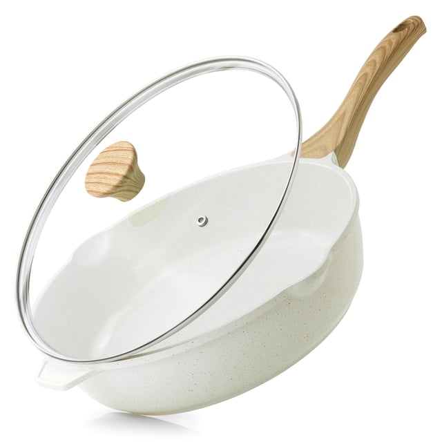 Sartén SENSARTE de cerámica antiadherente de 30 cm con tapa, 5 L, para inducción