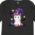 thumbnail image 3 of Inktastic Halloween Girls Unicorn Witch Girls Long Sleeve Toddler T-Shirt, 3 of 4