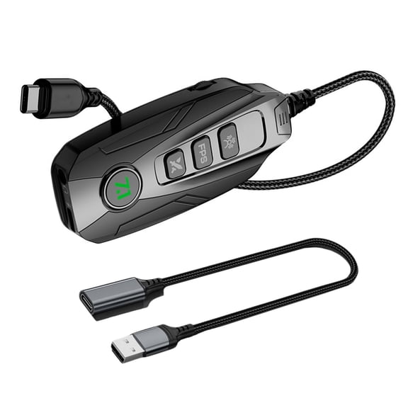 GS20 External USB Small Sound Card 7.1 Channel for PC Notebooks and Tablets with Surround Sound Capability