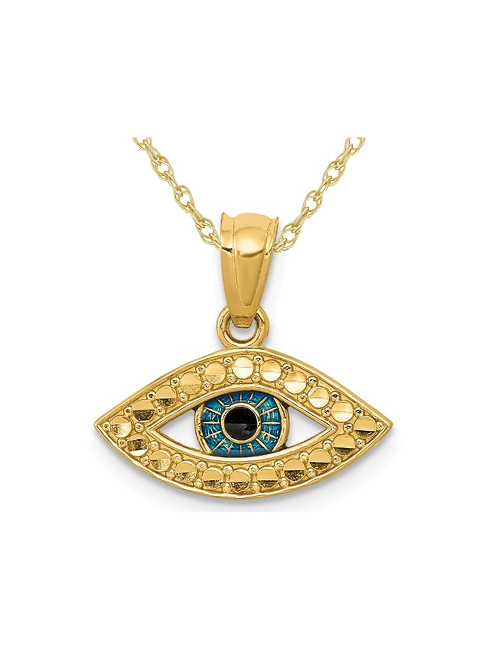 14k Gold Evil Eye Necklace