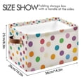 thumbnail image 4 of Yayeee Canvas Storage Basket with Handles for Shelves Fabric Bins Closet Organizer, Polka Dot, 4 of 8