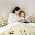 thumbnail image 5 of Feelyou Bohemian Groovy Flower Full Size Comforter Sets, Kawaii cartoon Butterfly Bedding Comforter Set, Jungle Floral Reversible Bedding Sets, Microfiber Bedroom Decor, 3 Pieces, 5 of 8