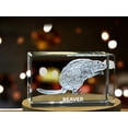thumbnail image 2 of Unique 3D Engraved Crystal with Beaver Design - Perfect Gift for Animal Lovers, 2 of 6