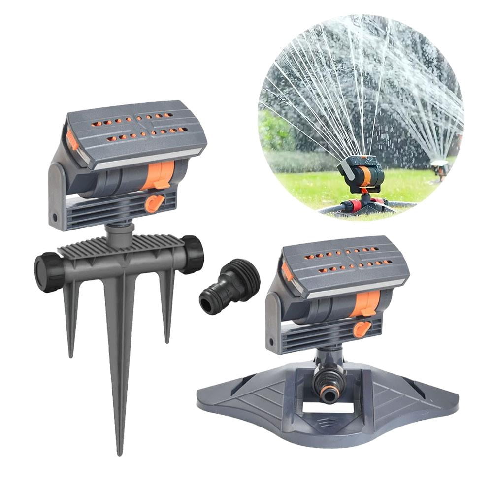 Upgraded Adjustable Oscillating Sprinkler, 16 Mini Turbines, Adjustable Sprinkler for Lawns Yards and Gardens High Strength Triangular Support Compatible for Garden Irrigation