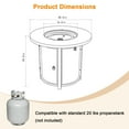 thumbnail image 5 of 32" Propane Gas Fire Pit Table, 50000 BTU Round Steel Fire Pit for Outside Patio Deck Garden Courtyard, 5 of 7