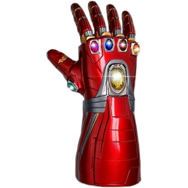 Iron Man Infinity Gauntlet Electronic with Removable LED Lighting Infinity Stones, Wearable Infinity Glove Toys for Kids