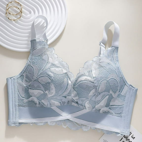 Xunlbb Comfortable Bras for Women, Womens Solid Lace Lingerie Bras Plus Size Underwear Bralette Bras Comfortable Bra