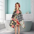 thumbnail image 6 of Pioneer Flower Floral Print Pattern Hooded Bath Towel，50"x30" for Ages 3 To 12 Kids, Quick Dry Lightweight Soft Microfiber Hood Beach Towel Cover Up for Kids, 6 of 7