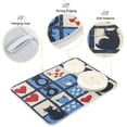 thumbnail image 4 of Yayeee Dish Drying Mat for Kitchen Counter Ultra Absorbent Easy Clean Pad 18x16", Black Cats and Hearts, 4 of 7