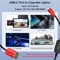thumbnail image 2 of J&D 12V Car Cigarette Lighter Socket with USB Ports, Male to Female, 18W High-Speed Charging for Multiple Devices, Compatible with Dash Cams, GPS, LED Strips, 2-Pack, Red, 1ft, 2 of 4