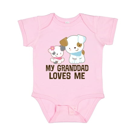 

Inktastic My Granddad Loves Me Granddaughter Girls Gift Baby Girl Bodysuit