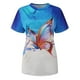 thumbnail image 4 of Blusa holgada de manga corta con cuello redondo y estampado a la moda para mujer Pompotops  hfajkhk130440, 4 of 6