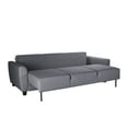 thumbnail image 5 of Sealy TruFit Klein Queen Dropback Sofa Bed Convertible with Additional Storage in Gray with Solid Wood Legs in Espresso, 5 of 15