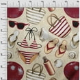 thumbnail image 3 of oneOone Rayon Maroon Fabric Beach Dress Material Fabric Print Fabric By The Yard 56 Inch Wide, 3 of 4