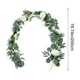 thumbnail image 4 of Usloyux Under $5 Artificial Rose Sunflower Rattan Vine Decor, Lifelike Greenery Garland, 78.74 Inch Leaves Flower Wreaths for Wedding Home and Event Decorations for Centerpieces and Celebration, 4 of 9