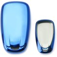 thumbnail image 1 of iJDMTOY Chrome Finish Blue TPU Key Fob Protective Cover Case Compatible With 2016-up Chevrolet Camaro Cruze Spark Volt,, 1 of 5