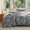 00 - Grey/White (No Comforter), variant on Duvet Cover Queen Size - Modern Boho Geometry Floral Duvet Cover Set with Zipper Closure, 3 Pieces Hazel Bedding Set with 8 Corner Ties and 2 Pillow Shams -(90"x90")