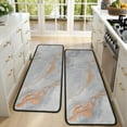 thumbnail image 4 of Kitchen Rugs Sets Of 2,Gray Orange Marble Pattern Anti Fatigue Kitchen Mat Rugs Non Slip Washable,Decorative Kitchen Floor Mats for Kitchen,Sink,Laundry,17"x47"+17"x47", 4 of 5