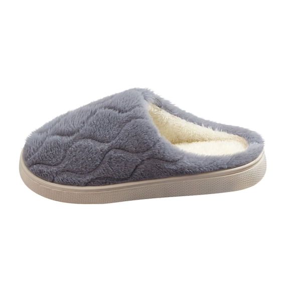 Hvyesh Slipper for Women Anti-slip Fleece Lined House Slippers Winter Fuzzy Flat Bedroom Shoes