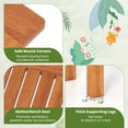 thumbnail image 6 of Costway 2 PCS 2-Person Outdoor Backless Bench with Slatted Seat Rustic Wooden Entryway Bench, 6 of 7
