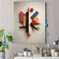 thumbnail image 4 of Geometric Abstract Sculpture Canvas Print Wall Art for Living Room Bedroom Office Dining Room Decor, 4 of 8