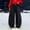 Navy, variant on Girls Heart Embroidery Denim Pants Straight Leg Wide Fit Casual Elastic Waist Fall Winter Plush Warm Comfortable Kids Everyday Trousers(Navy,12-13 Years)