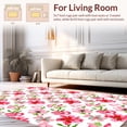 thumbnail image 2 of ODIKA 4'x6' Machine Washable Non-Slip Area Rug, Watercolor Bloom Garden with Petal High Traffic Rug with Pad, Pink, 497535, 2 of 8