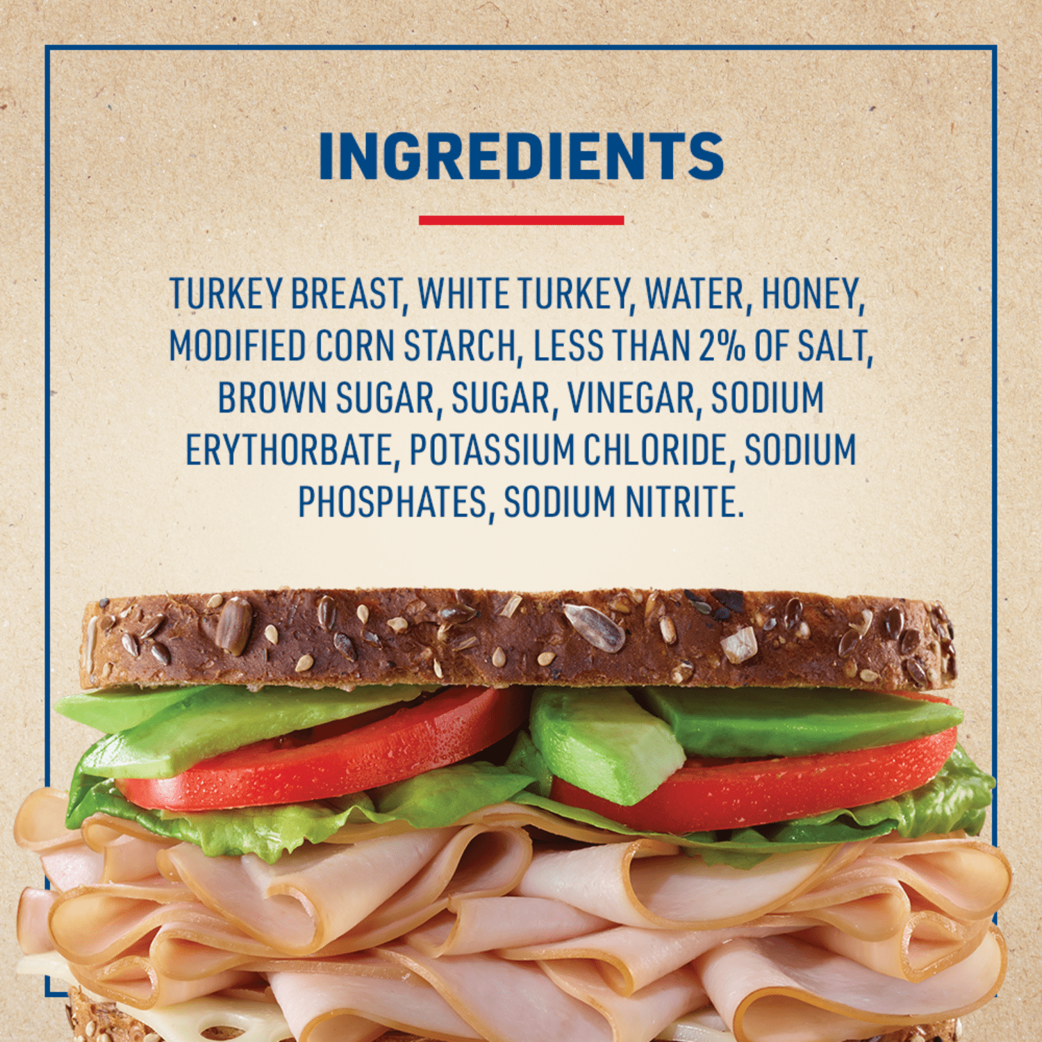 Land O'Frost Premium Sandwich Sliced Deli Lunch Meat, Honey Smoked Turkey Breast, 14 oz Resealable Pouch
