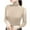 Khaki, variant on Gytharion Long Sleeve Shirts for Women Fashion Solid Casual Turtleneck Blouse Fall Soft Comfy Warm Pullover Top Stretchy Slim Fit Basic Shirt