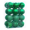 thumbnail image 2 of Fllostpr 24PC Electroplated Christmas Ball Ornaments, Shatterproof Hanging Decor Set for Xmas Tree Wreath Garland Party Indoor, Green 2.4", 2 of 7