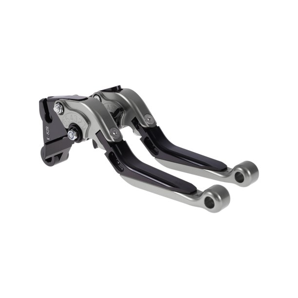 Palancas de freno y embrague cortas y largas para Kawasaki ZZR600 05-09, palanca de freno ajustable de motocicleta, aleación de aluminio, cabeza de titanio con mango negro
