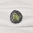 thumbnail image 2 of Natural Peridot Ring, Rough Peridot Gemstone Ring, August Birthstone, Bohemian Ring, 925 Sterling Silver, Womens Ring, Christmas, Thanksgiving, Handmade, Statement Jewelry, Rough Gemstone Jewelry, 2 of 5