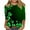 Green 1, variant on Plus Size St Patricks Day Shirt for Women Shamrock 3/4 Sleeve Crewneck Tshirts St Paddys Day Gift Casual Tee Tops Clothes