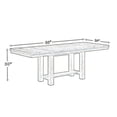 thumbnail image 5 of Benzara Rustic Style Acacia Wood Dining Table with Two Separate Extension Leaves, Brown, 5 of 5